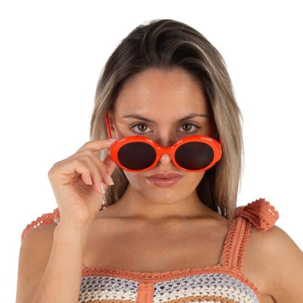 Loewe LW40135F 42E Round Sunglasses – Orange/Brown - Picture 3 of 9
